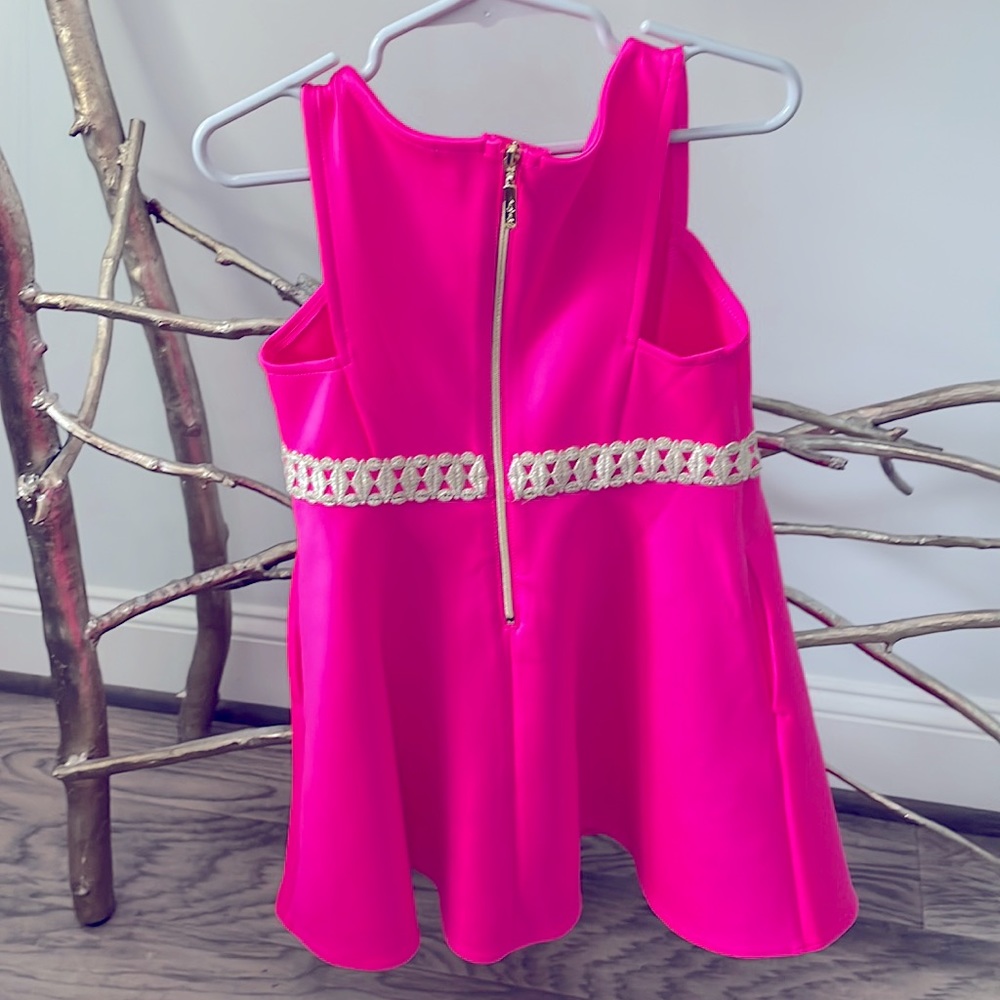 Lilly Pulitzer Girls Addyson dress in Raz Berry - Picture 3 of 8